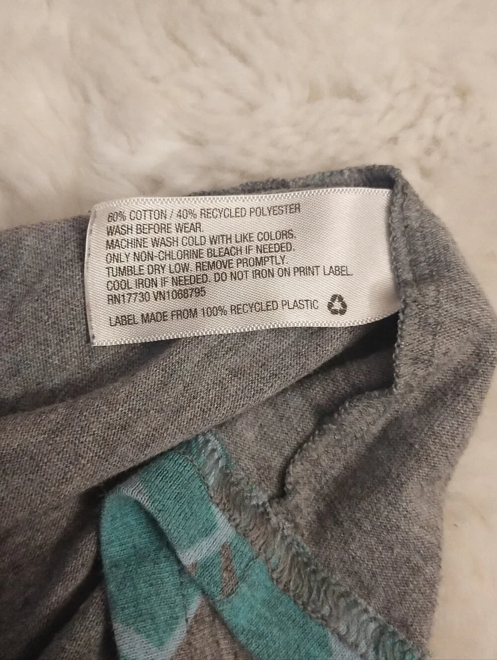 Carter's Teal Leaf Short-Sleeve Tee with Gray Long-Sleeve Layer